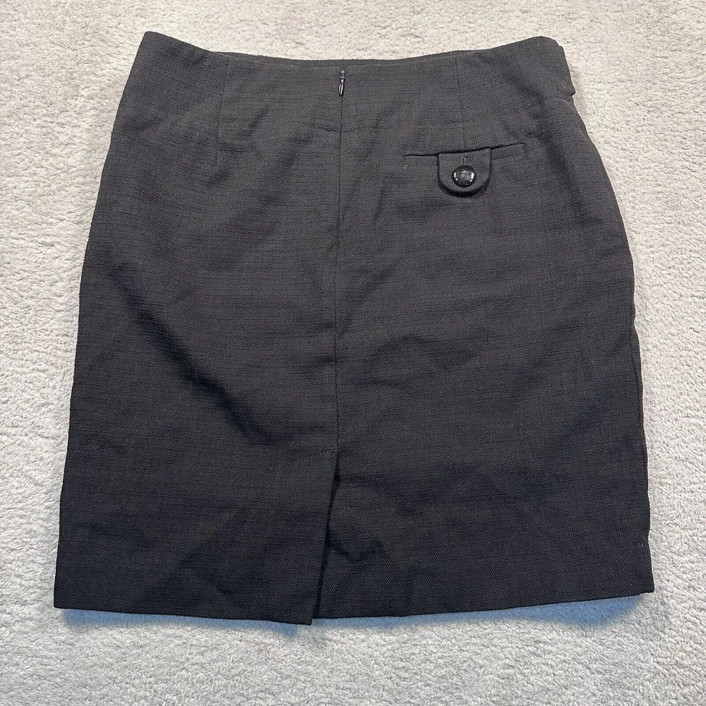 Y2K Banana Republic 100% Wool Pencil Skirt Women's Size 6 Black See‎ Desc.